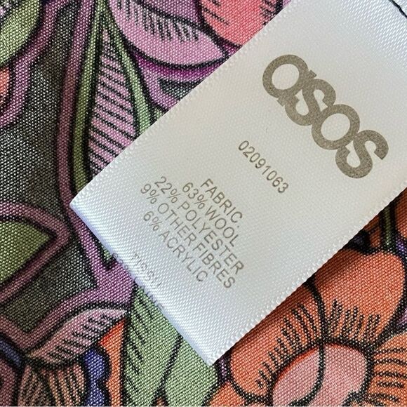 ASOS Floral Romper Party Feminine Statement Flowers Size 6 - Picture 11 of 12